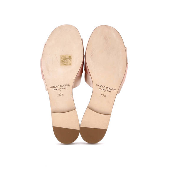 Manolo Blahnik Women's Martamod Slide Sandals Satin - Picture 4 of 5